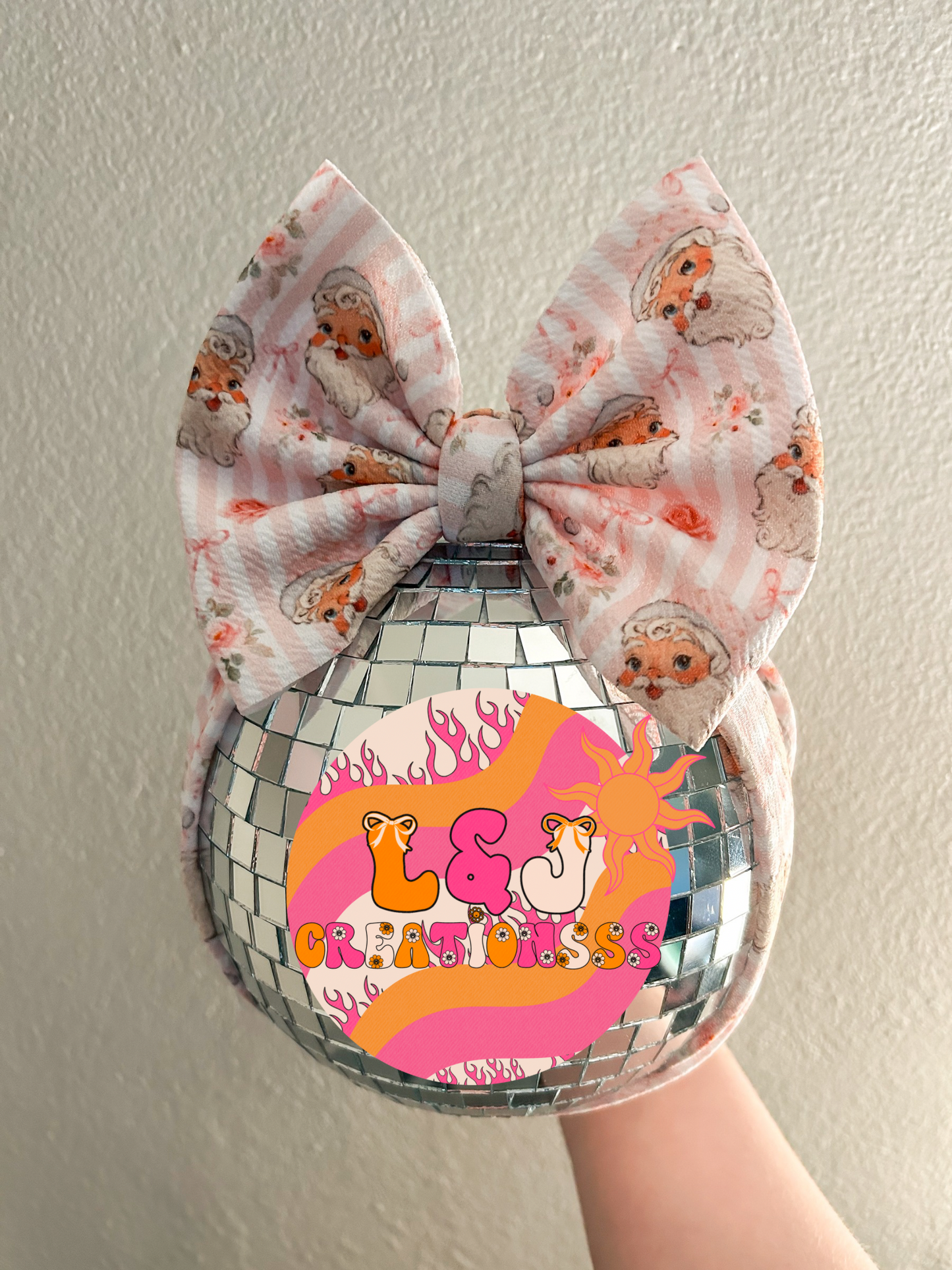 Pink Santa Babe Bows