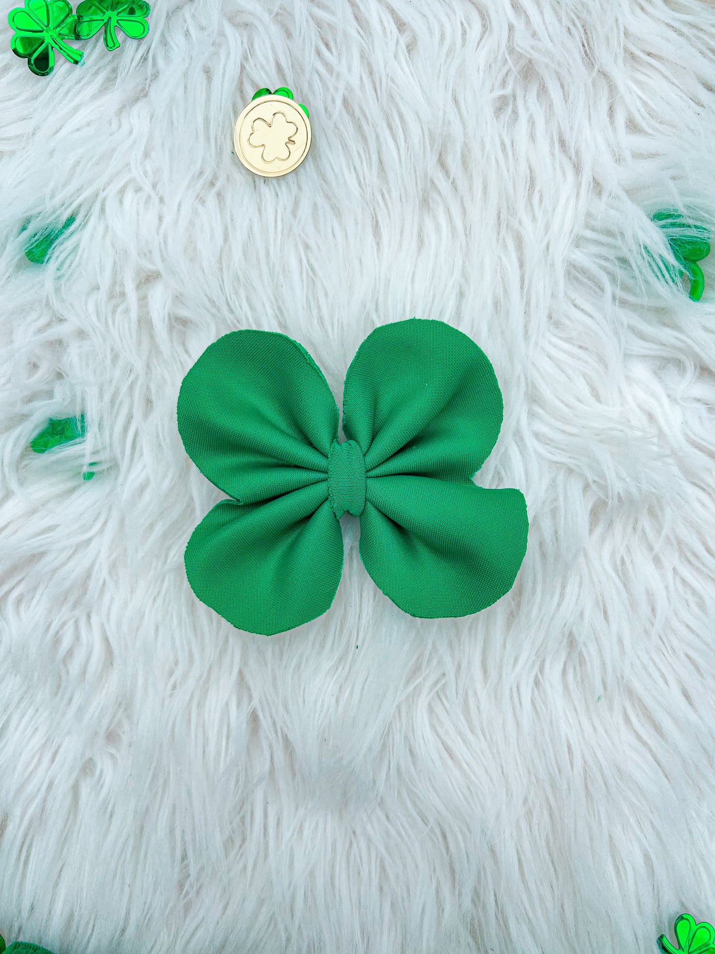 Single Clover Bow Nylon or Clip