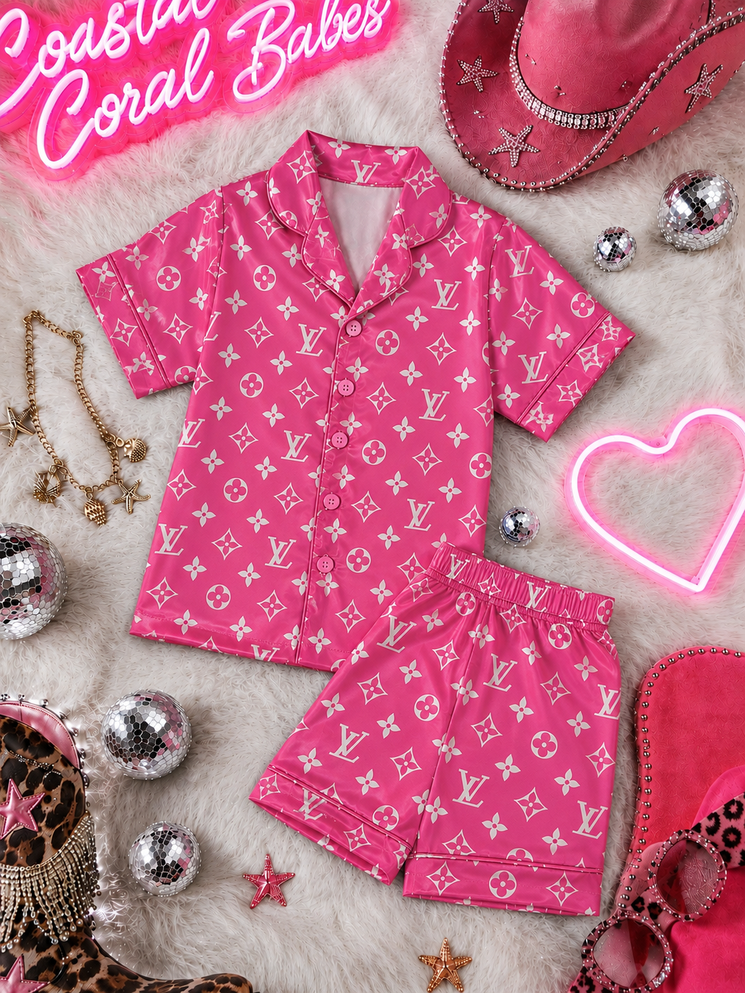 boujee pink silk jammies ✨