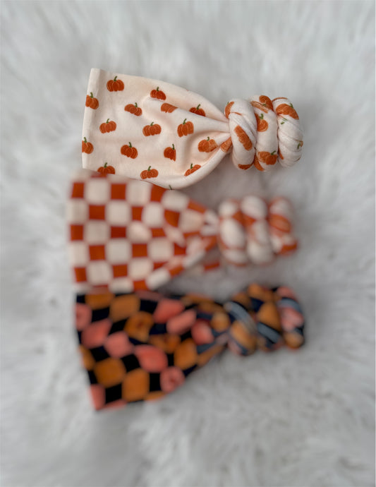 Pumpkin Fall Plush Bows