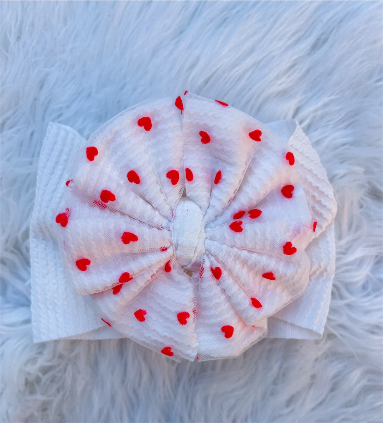 White Heart Messy Wrap