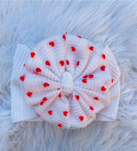 White Heart Messy Wrap