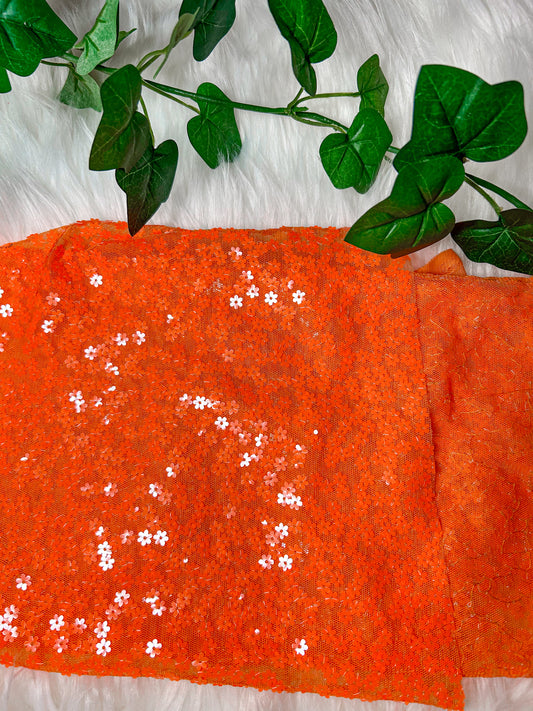 Orange Sequins Bow