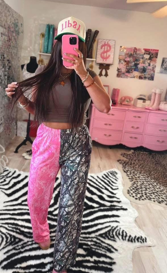 PREORDER baby & kids double trouble pants in  pink camo + real tree camo