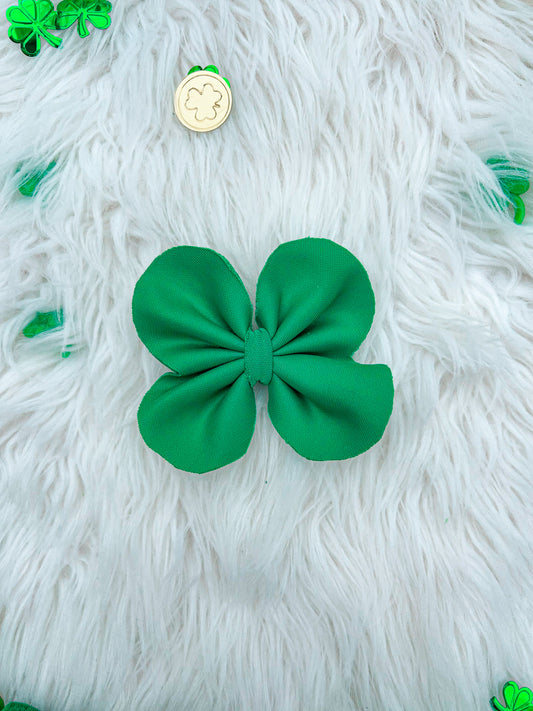 Single Clover Bow Nylon or Clip