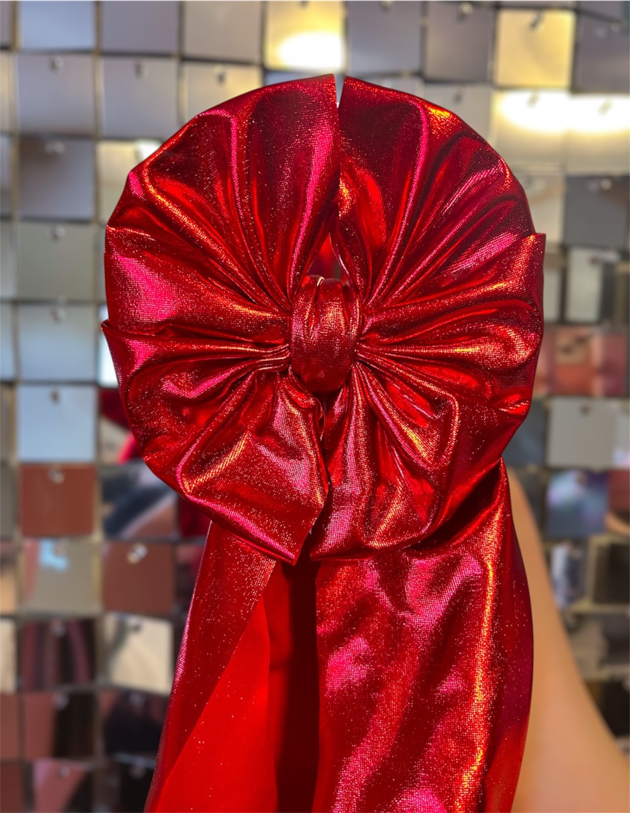 Red Metallic Messy Wrap